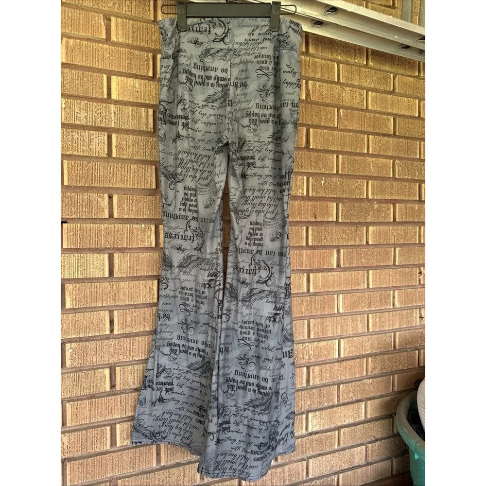 Set 2 Stretch Crushed Velvet Smooth Pajama Pants Leggings Size L/XL Girls Soft - Picture 8 of 13